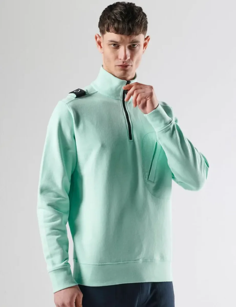 Ma.Strum Edge Quarter Zip Sweater | Iceberg