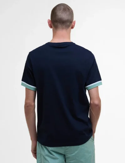 Barbour International Deep Cuff Evan Tipped T-Shirt | Sapphire Navy