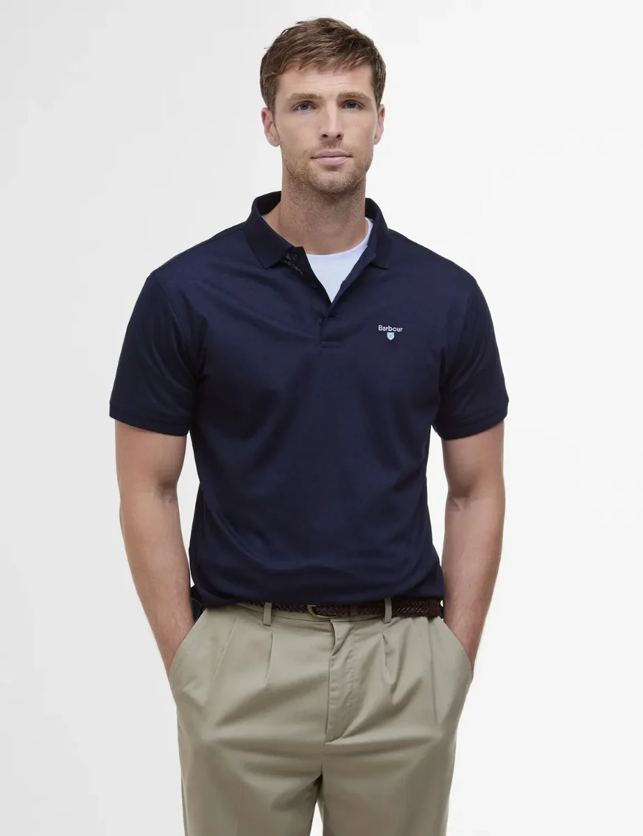 Barbour Sutton Tailored Fit Polo Shirt | Navy