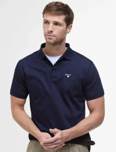 Barbour Sutton Tailored Fit Polo Shirt | Navy