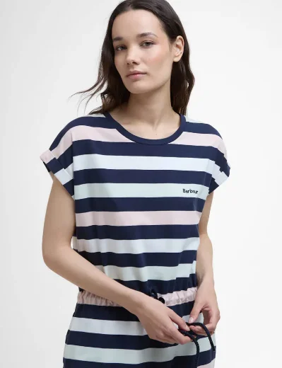 Barbour Women's Marloes Dress | Navy\Pale Aqua Blue