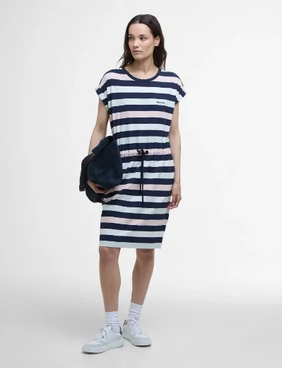 Barbour Women's Marloes Dress | Navy\Pale Aqua Blue