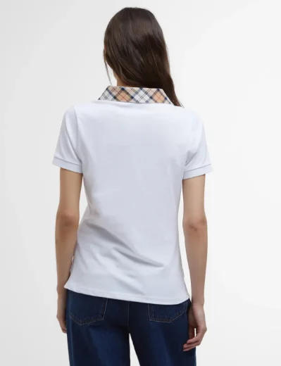 Barbour Malvern Polo Top | White/Hessian