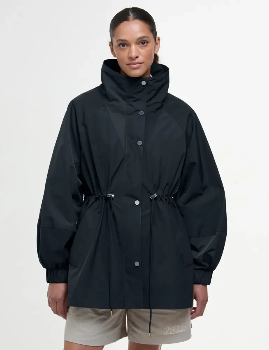 Barbour Women's Suri Showerproof Jacket | Black/Safari dress tartan