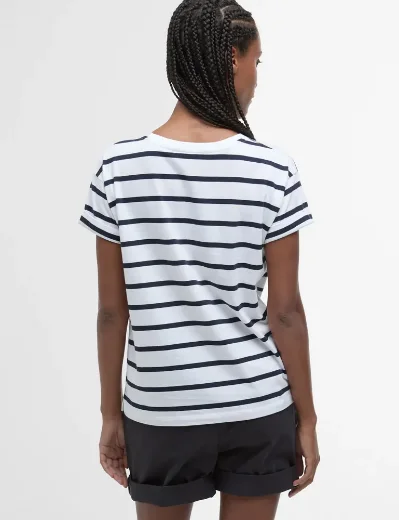 Barbour Women's Otterburn Stripe T-shirt | White/Navy