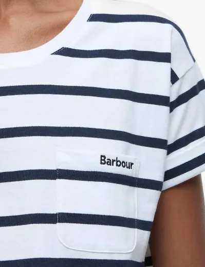 Barbour Women's Otterburn Stripe T-shirt | White/Navy