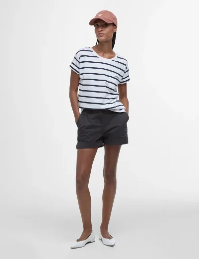 Barbour Women's Otterburn Stripe T-shirt | White/Navy