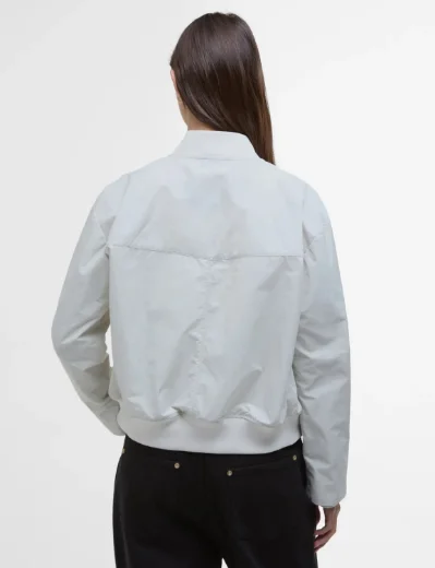 Barbour Women's International Priya Showerproof Bomber Jacket | Silver Birch