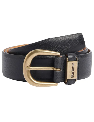 Barbour Clyde Leather Belt | Black