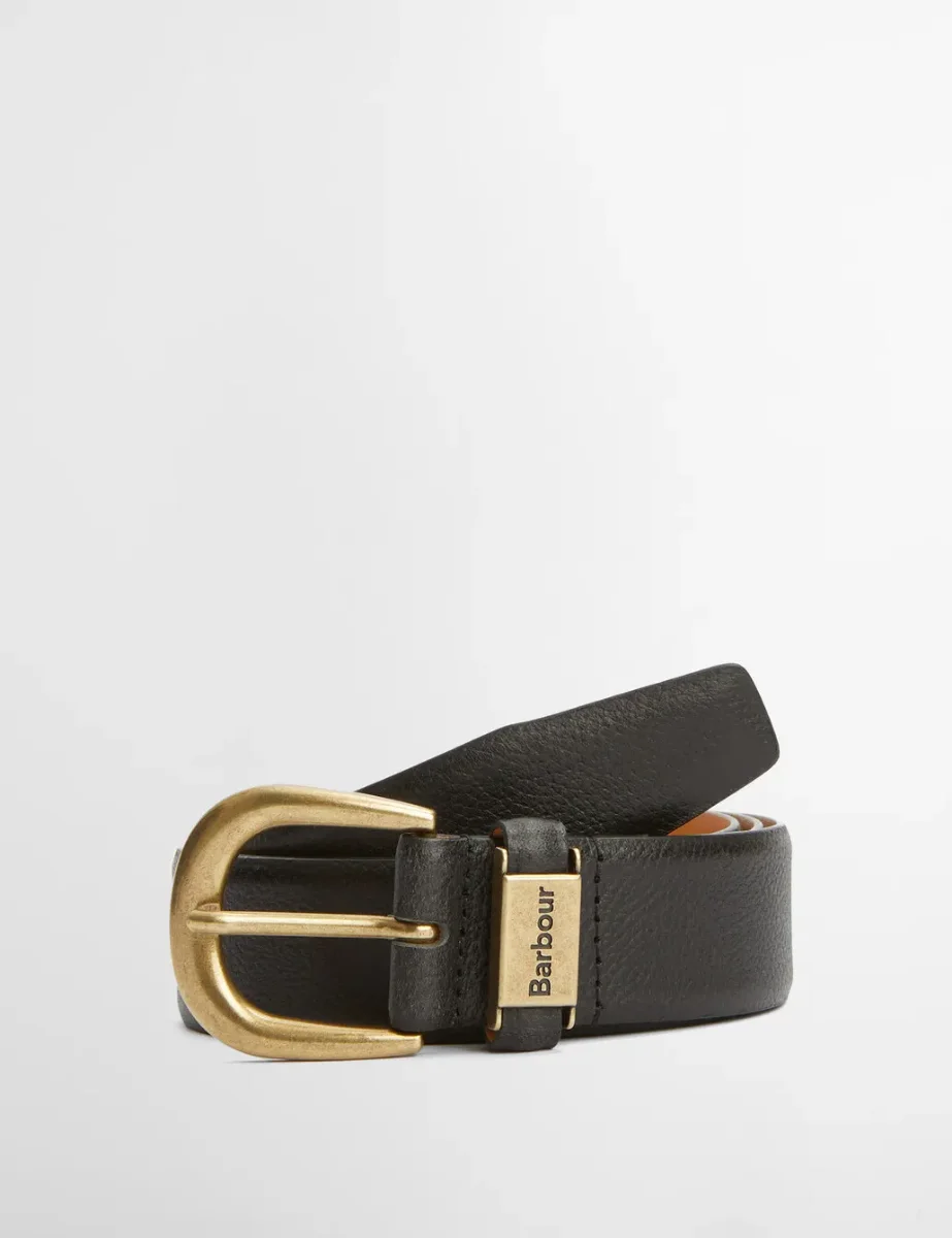 Barbour Clyde Leather Belt | Black