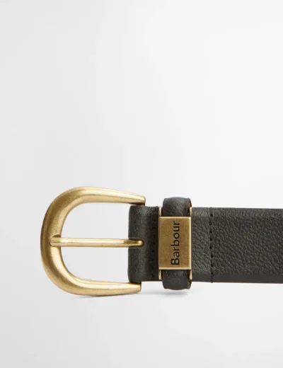 Barbour Clyde Leather Belt | Black