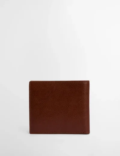 Barbour Lunan Leather Billfold Wallet | Brown