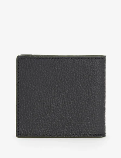 Barbour Grain Leather Billfold Wallet | Black