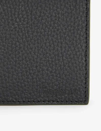 Barbour Grain Leather Billfold Wallet | Black