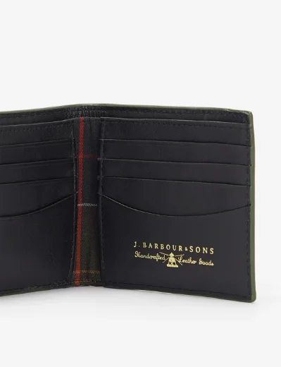 Barbour Grain Leather Billfold Wallet | Black