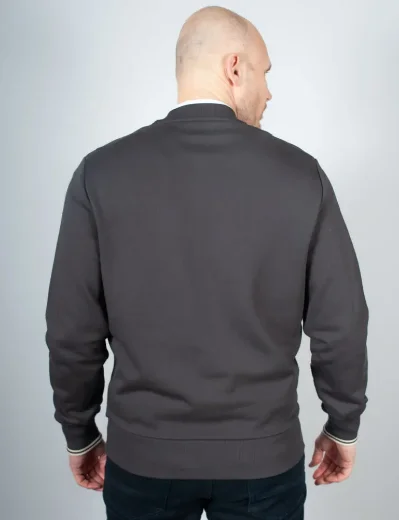 Fred Perry Crew Neck Sweatshirt | Anchor Grey / Oatmeal