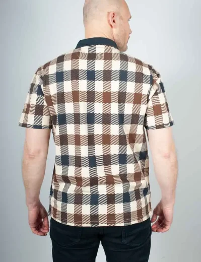 Aquascutum Active Iconic Macro Check Polo Shirt 