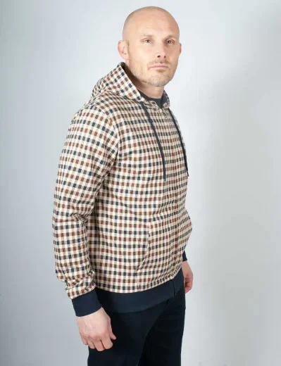 Aquascutum Active Iconic Club Check Zip Hoodie