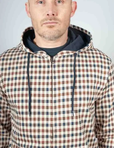 Aquascutum Active Iconic Club Check Zip Hoodie