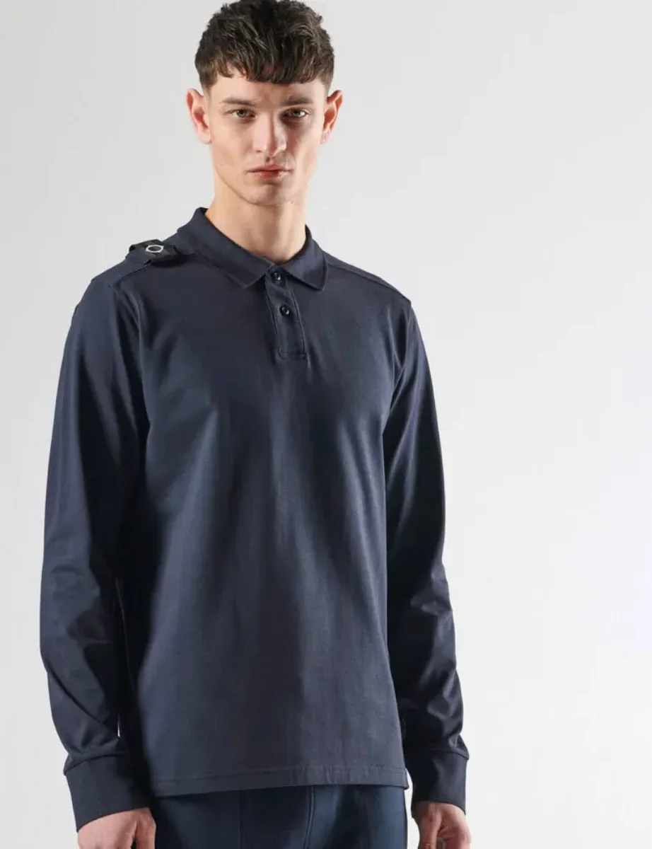 MA.STRUM LS Jersey Polo | Ink Navy