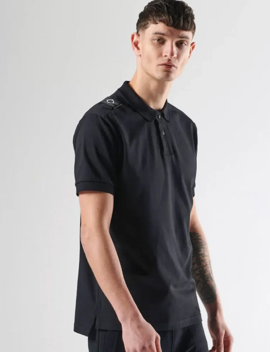 MA.STRUM SS Jersey Polo | Black