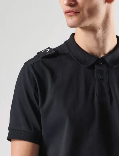 MA.STRUM SS Jersey Polo | Black