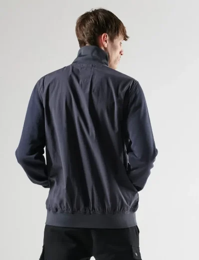 Ma.Strum Full Zip Mixed Media Sweater | Ink Navy
