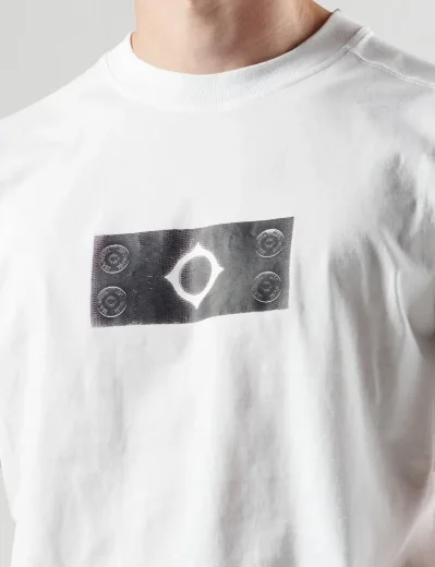 MA STRUM Trompe L'oeil Badge T-Shirt | White