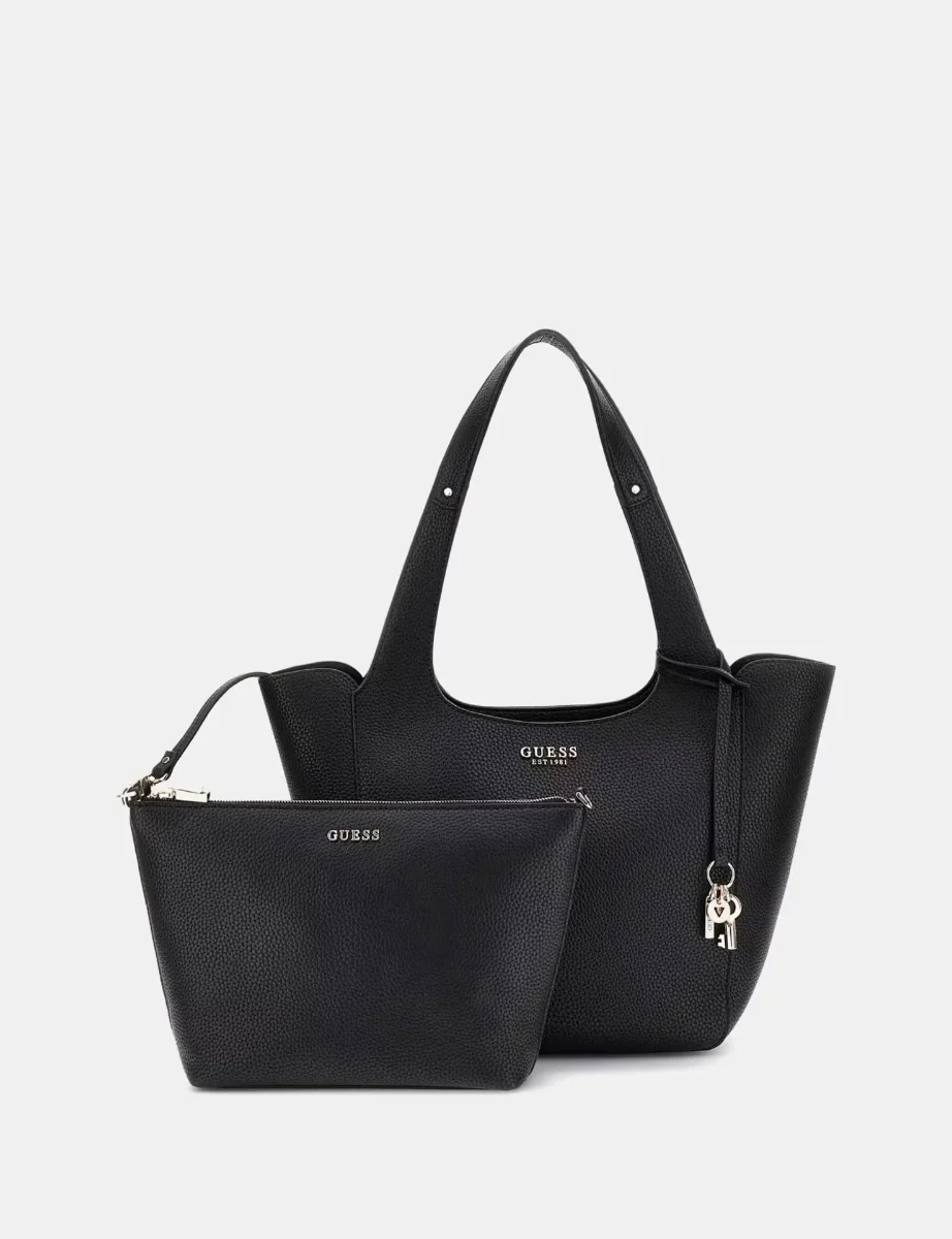 Guess Helina Pochette Shopper Tote Bag | Black