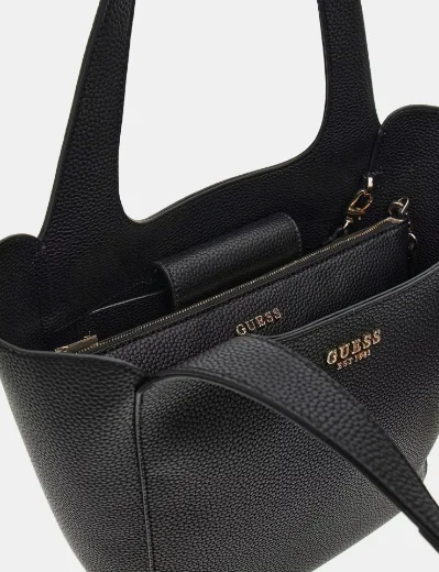 Guess Helina Pochette Shopper Tote Bag | Black