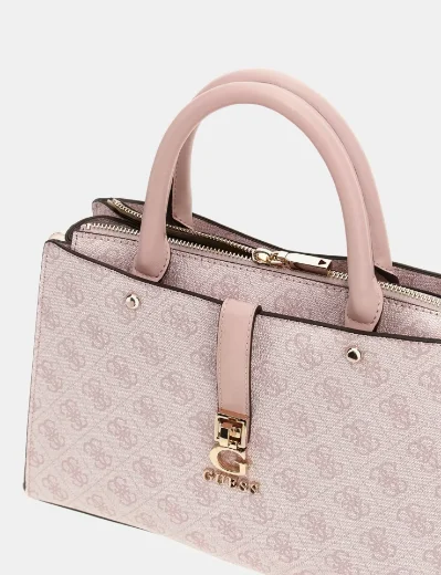 Guess Zamira 4G Logo Med Handbag | Orchid