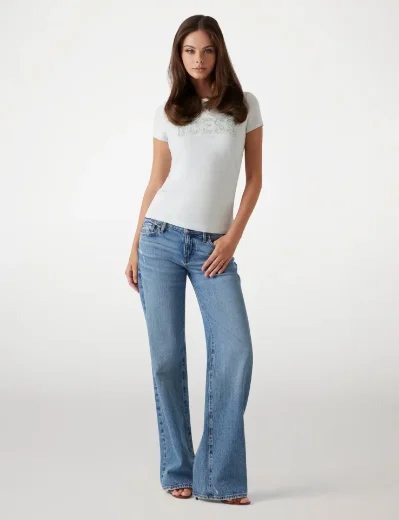 Guess Slim-Logo T-shirt | Light Blue