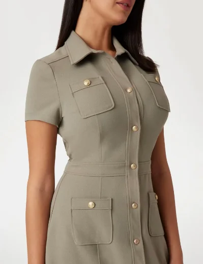 Guess Elora A-Line mini Dress | Green