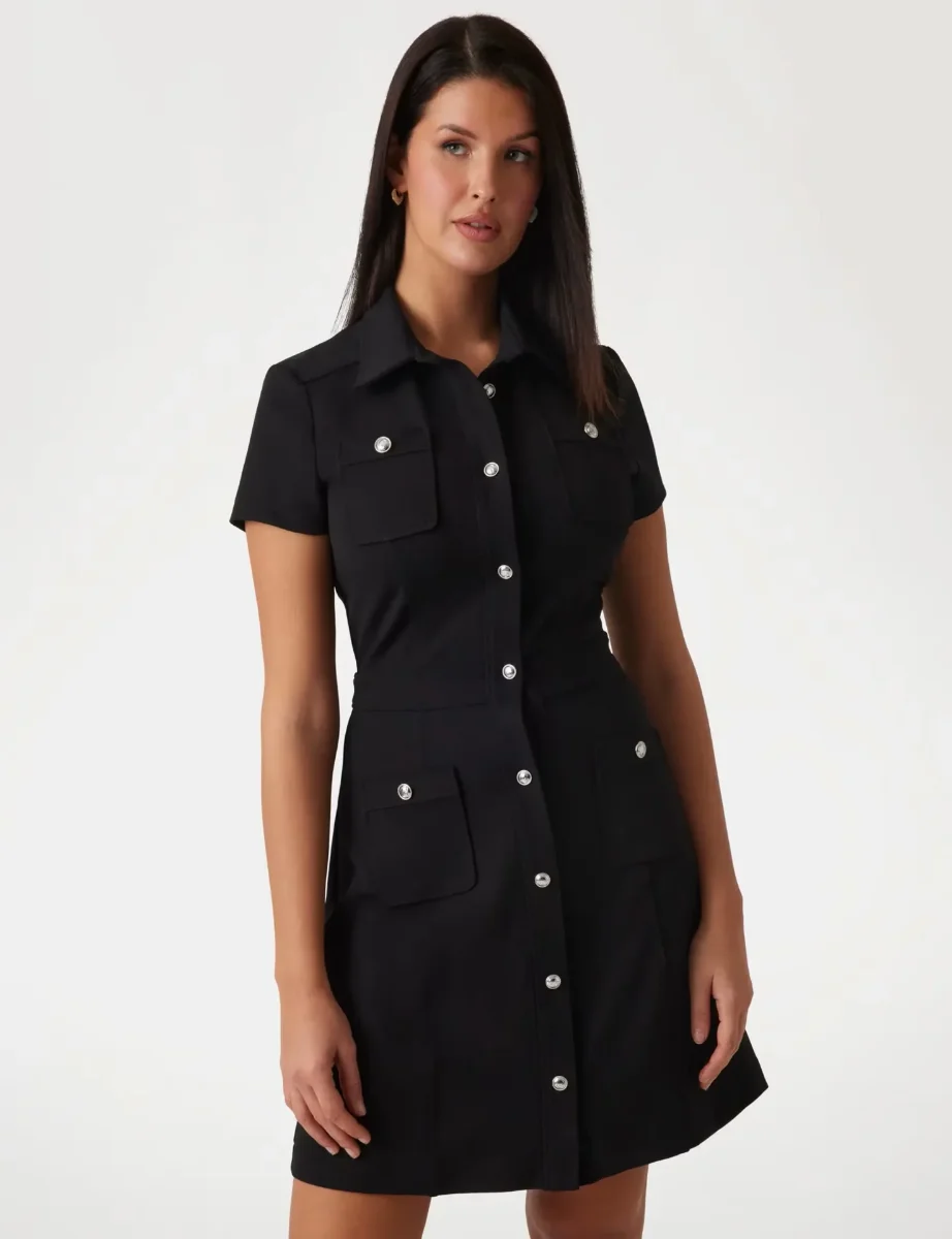 Guess Elora A-Line Mini Dress | Black
