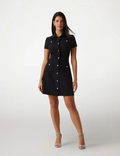 Guess Elora A-Line Mini Dress | Black