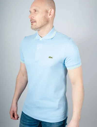 Lacoste Regular Fit Trim Accent L.12.12 Polo Shirt | Pale Blue