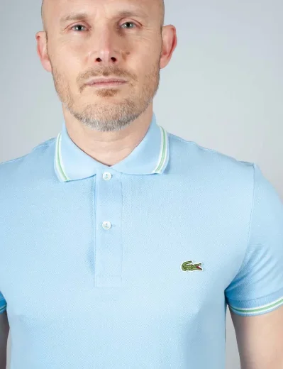 Lacoste Regular Fit Trim Accent L.12.12 Polo Shirt | Pale Blue