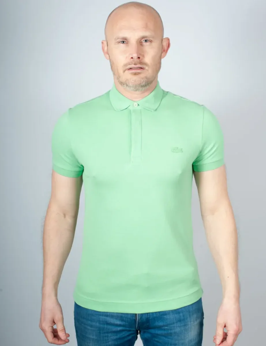 Regular Fit Paris Stretch Piqué Polo Shirt | Liamone Green