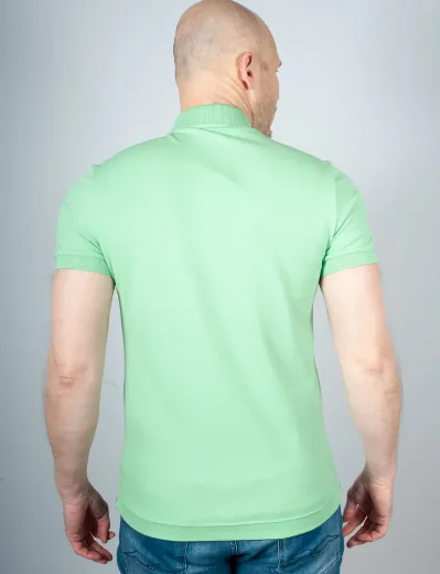 Regular Fit Paris Stretch Piqué Polo Shirt | Liamone Green