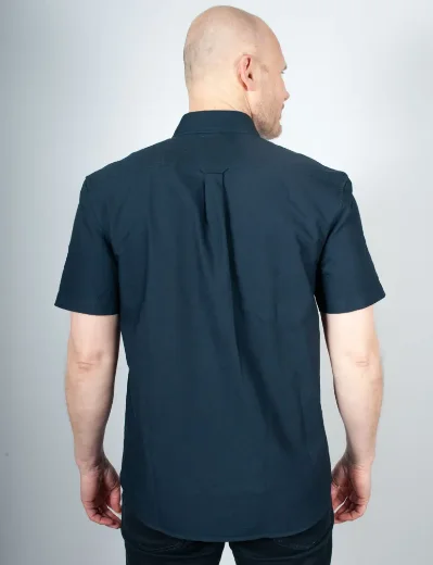 Lacoste Regular Fit Short Sleeved Oxford Shirt | Navy Blue