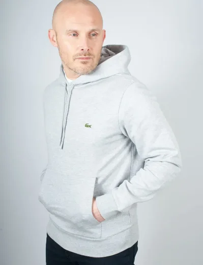 Lacoste Fleece Hoody | Light Heathered Grey