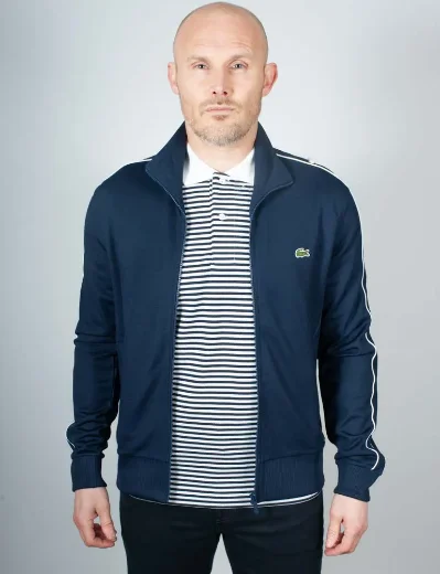 Lacoste Paris Piqué Zip Front Track Jacket | Midnight Blue