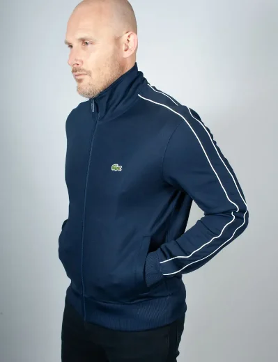 Lacoste Paris Piqué Zip Front Track Jacket | Midnight Blue