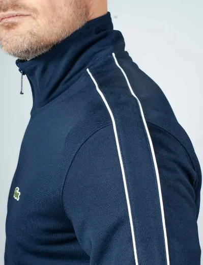 Lacoste Paris Piqué Zip Front Track Jacket | Midnight Blue