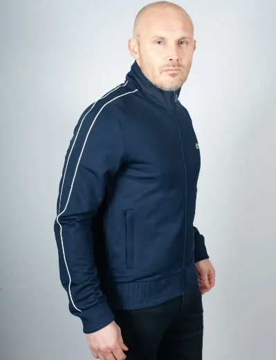 Lacoste Paris Piqué Zip Front Track Jacket | Midnight Blue