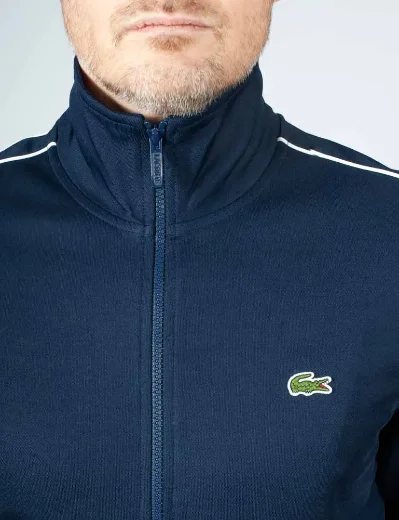 Lacoste Paris Piqué Zip Front Track Jacket | Midnight Blue