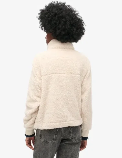 Superdry Super Soft Half Zip Jumper | Rice White