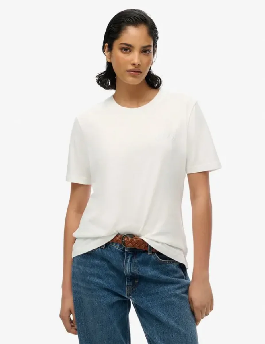 Superdry Essential Logo Embroidered T-Shirt | Optic 