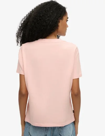 Superdry Essential Logo Embroidered T-Shirt | Pale Rose Pink