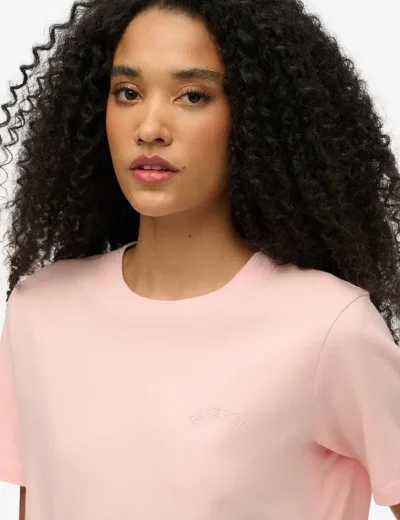 Superdry Essential Logo Embroidered T-Shirt | Pale Rose Pink